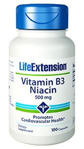 Life Extension Vitamin B3 Niacin 500 Mg 100 Capsules