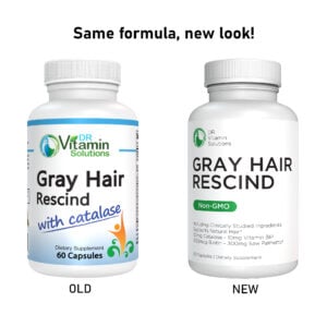 Life Vitality Gray Hair Rescind with Catalase, 60 Capsules