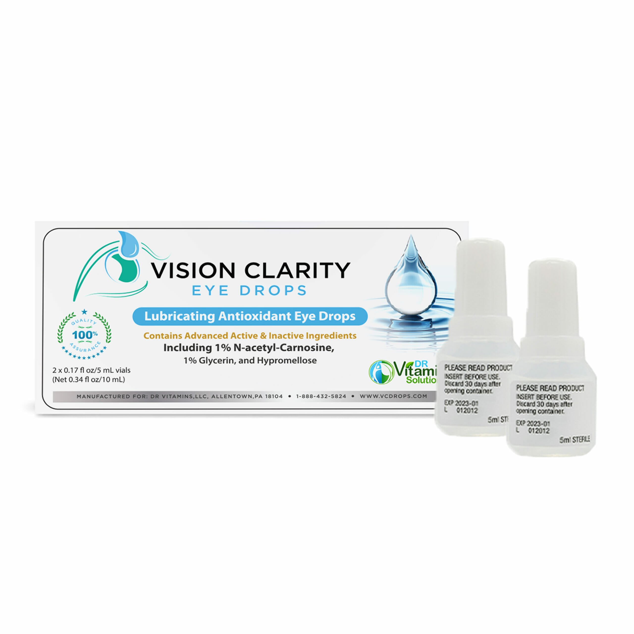 Can-C Eye Drops - Natural Eye Drops - Lubricating Eye Drops with  Antioxidant NAC - Drops for Cataracts - Eye Drops for Dry Eyes - Eye Drops  for Humans