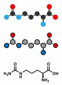 Citrulline amino acid molecule.