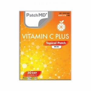 PatchMD Vitamin C Plus Topical Patch, Natural Transdermal Mineral Ascorbate Supplement, 30 Patches