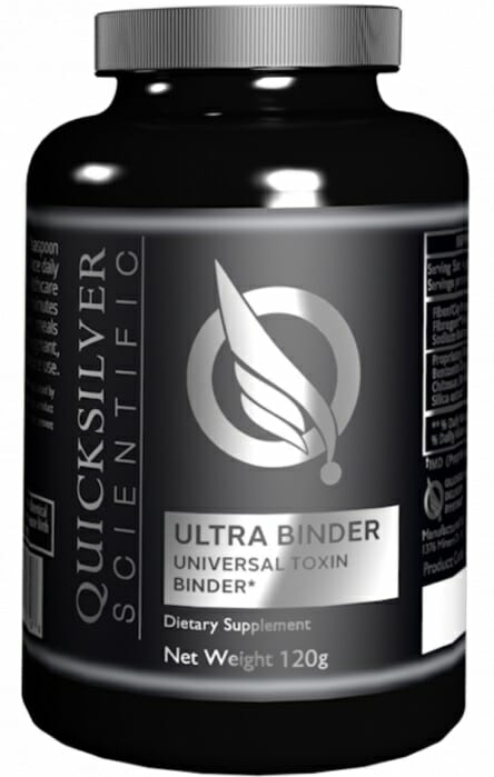 ultra binder, detox, detoxification, activated charcoal, chitosan, bentonite clay, quicksilver scientific