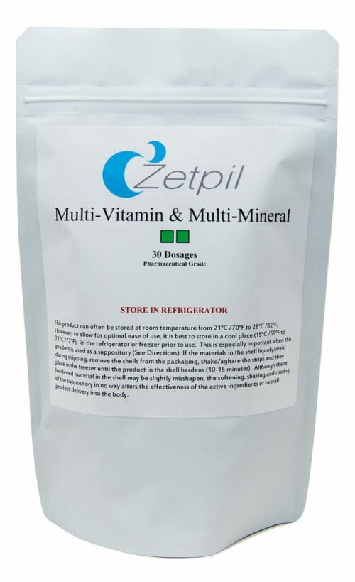 multivitamin, suppositories, zetpil, without iron