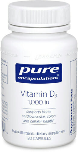 D3 1000 IU - Pure Encapsulations - Bone, Cardiovascular - VD11