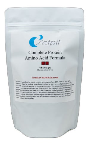 Zetpil Complete Protein Amino Acid Formula Suppositories