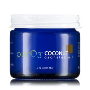 PurO3 Organic Ozonated Coconut Oil, Unscented, 4 oz. Skin Emollient