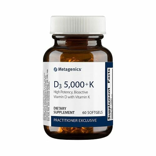 D3 5,000 + K | Metagenics | Synergistic Bone & Cardio Support - 5000 IU