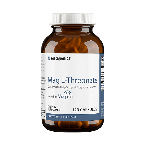 Metagenics Mag L-Threonate, magnesium, magtein, best magnesium form, benefits of magnesium, cardiovascular, heart, cognitive function, brain, magnesium l-threonate