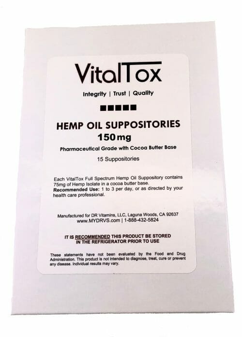 To answer the question, "Which suppository is best for constipation? Choose VitalTox Hemp Oil Suppositories