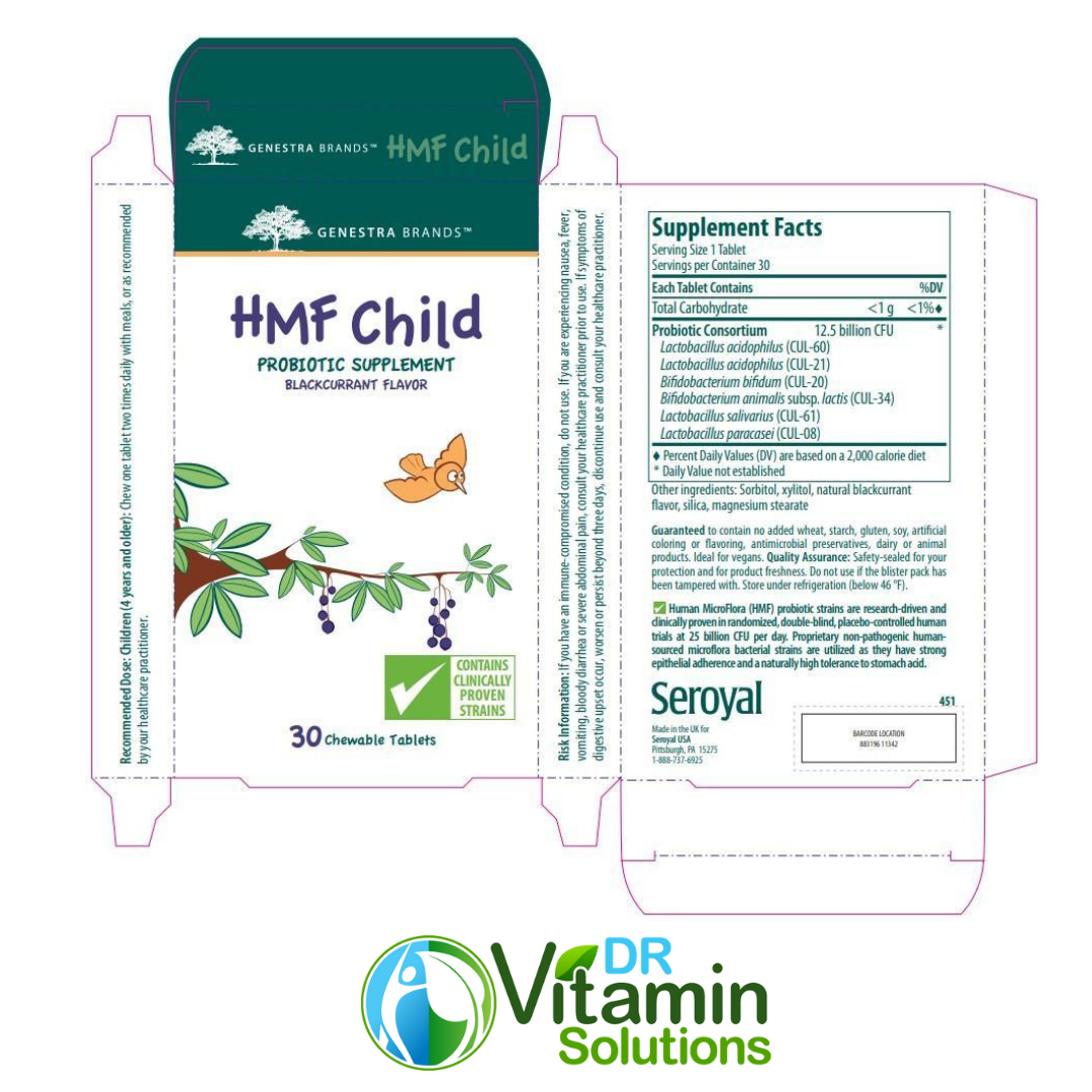 Genestra HMF Child is one of the best tablets for bloating and wind filled with the natural power of probiotics