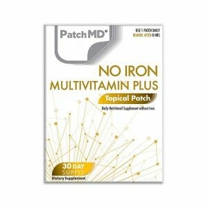 PatchMD No Iron Multi Plus Topical Patch, Safe & Effective Multivitamin, 30 Patches