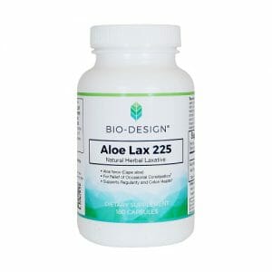 Bio-Design Aloe Lax 225, Aloe Ferox for Occasional Constipation, 180 Capsules