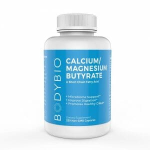 BodyBio Butyrate with Calcium/Magnesium | 250 Capsules