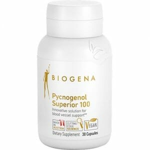 Biogena Pycnogenol Superior 100 GOLD, Antioxidant Polyphenols, 30 Vegetable Capsules