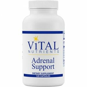 vital nutrients adrenal support, 120 capsules, adaptogenic herbs, adaptogens, bovine adrenal extracts